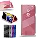Produktbild BOSHANDA Hülle Case für Samsung Galaxy S10, hülle Flip Tasche Klappbar Schutzhülle Handyhülle mit [Ständer Funktion] Cover Kompatibel mit Samsung Galaxy S10 - Rose Gold
