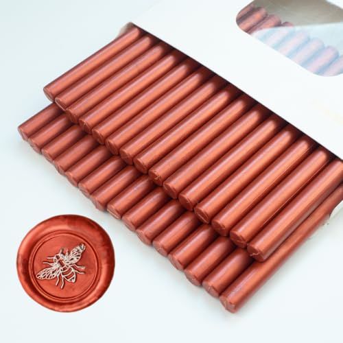 Bâton de cire, Ioggtser 30 PCS mini Pistolet à colle Bâton de cire d'étanchéité pour tampons de cire, Bâtons de cire à cacheter pour invitations de...