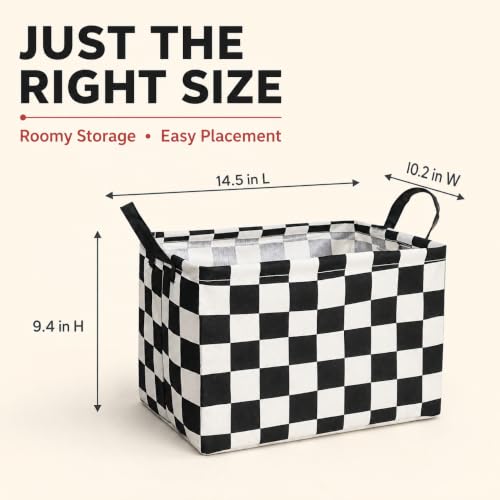 Image of MAIZMZ Rectangular Storage Basket Collapsible Organizer Bin Waterproof Toy Box for Organizing Home /Dorm /Kitchen /Pet /Office /Closet /Shelf /Gift Baskets