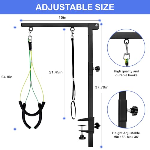 Dog-Grooming-Table-Arm-37-Dog-Grooming-Table-Arm-Dog-Grooming-Stand-with-Loop-Noose-Foldable-Dog-Grooming-Harness-for-Small-Medium-Dogs-5