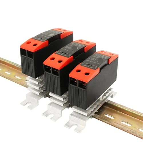 Relé de estado sólido monofásico LCTC 40A con disipador de calor para riel DIN control de CC a CA
