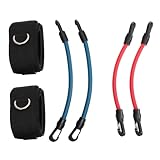 VICASKY 2 Pièces Bandes de Résistance Latex Naturel Tubes pour Jambes et Cuisses avec Sangles Cheville Légères et Portables pour Kinésithérapie et Fitness Couleur