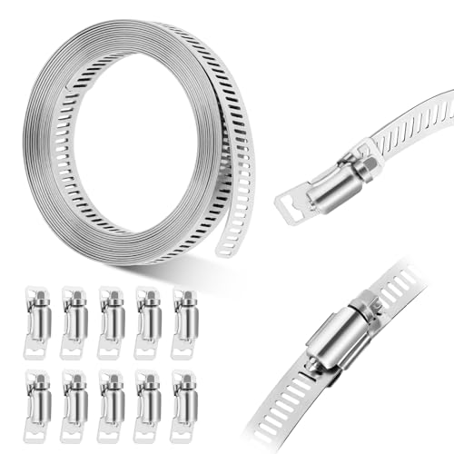 Fascette Metalliche Stringitubo &Oslash; 18-28 Mm - Confezione Da 10 Pezzi, Galvanizzate