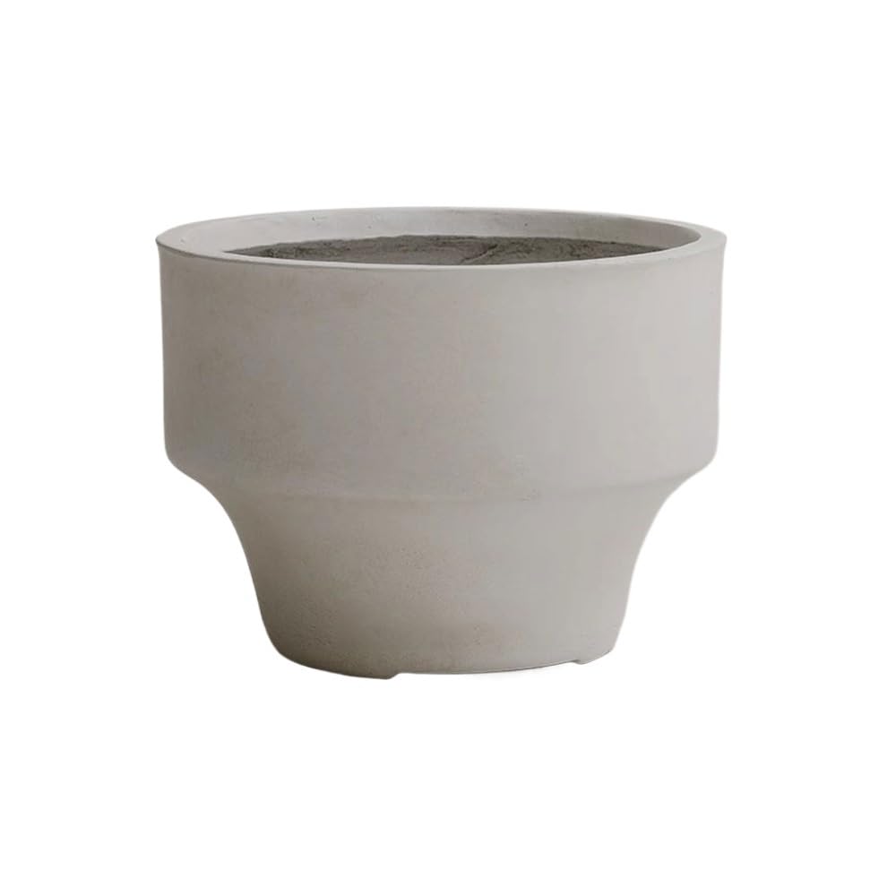 Cenz-888 flowerpot Indoor Outdoor Tabletop Planter Round Magnesium Clay Flower Pot with Drainage Holes Pots for Plants