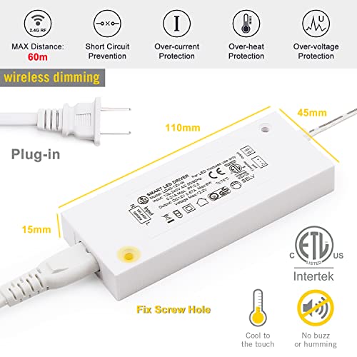 Image of VST Under Cabinet Mini Panel Lighting 3PCS 3.94inch 12V 2.5W(Total 7.5W) with Wireless Dimmer Switch, Surface Mount Puck Light for Kitchen Van Truck Car Galley Downlight (Square Silver 4000K)