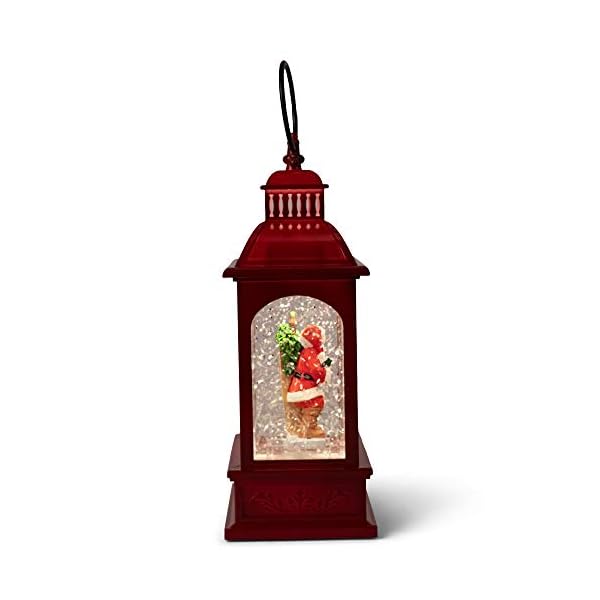 Coca-Cola Kurt S. Adler 9-Inch Battery-Operated LED Coke Santa Lantern Wasserkugel, Harz, Bunt – Bild 4