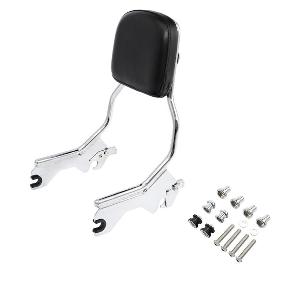 Hdkfsuj Chrome Upright Sissy Bar Backrest Docking Hardware Kit Compatible With Low Rider Sport Fxlr Fxlrs Flsb 2018 2024 2025(Chrome)