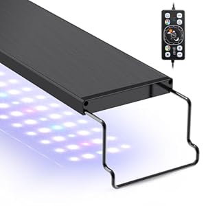 hygger 14W Aquarium LED Light, Fish Tank Full Spectrum Lighting with 24/7 Day-Night Cycle Mode & Auto On/Off Timer, 7 Colors Options, Extendable Bracket for 30~45cm Freshwater Tank Plant Lights