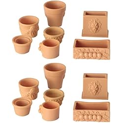 Macetas Jardin De Hadas Jardin De Hadas Macetas Macetas de Flores de Casa de Mini Macetas de Bonsái de Kit de Casa de Decoración de Muebles Mini Macetas Modelos de Jardín Accesorio 14