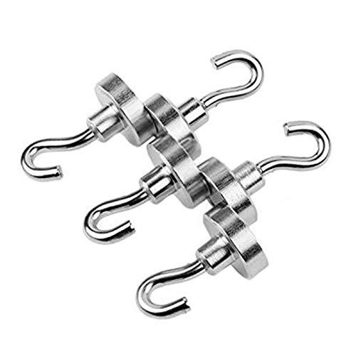 Preisvergleich Produktbild 20 Stück Hakenmagnet Haftkraft 22 Kilogramm- Magnethaken - Ø 25mm / / Wandhaken, Deckenhaken