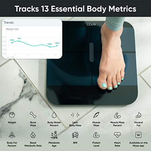 Báscula Inteligente WYZE Smart Scale X Negra y 3 Luces Nocturnas miniatura 2