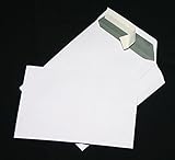 Fenster: nein 200 St. Versandtaschen extra stark 120 gr. DIN A4 C4 weiß ohne Fenster Kuvert Haftklebend Briefumschläge HK