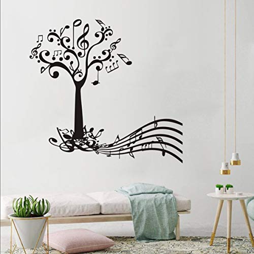 Art Wall Sticker Music Tree And Keys Notes Room Decoration Wall Decal Abstract Music Life Wall Decor Removable Poster Mural Vinyl Ly74 #TOP3