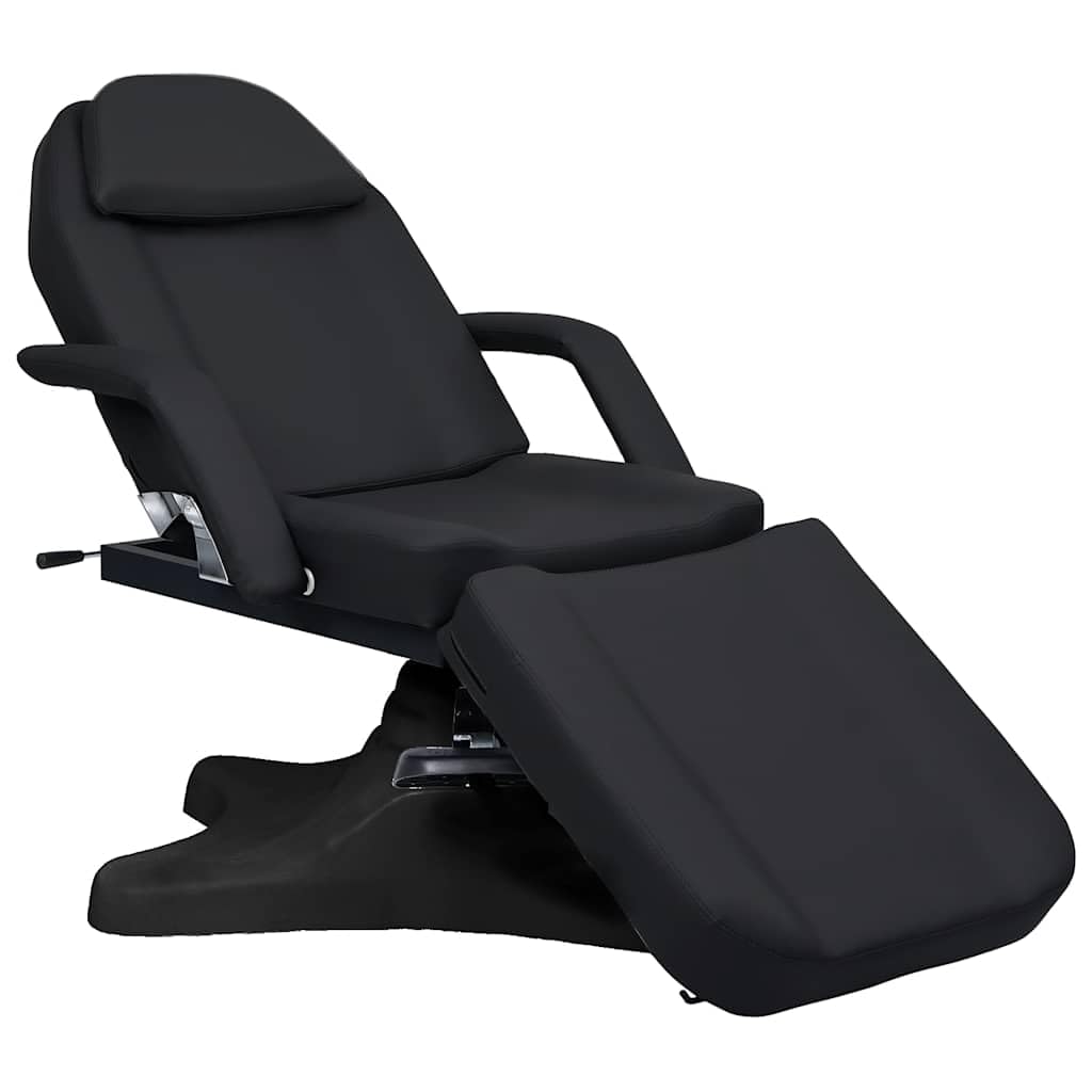 Massagetisch Schwarz 180 x 62 x 86,5 bis 118 cm, Therapieliege mit Gasfeder, Behandlungsliege drehbar 360 Grad, Kosmetikliege für Salon, Spa, Studio, Massage, Tattoo, 150 kg belastbar