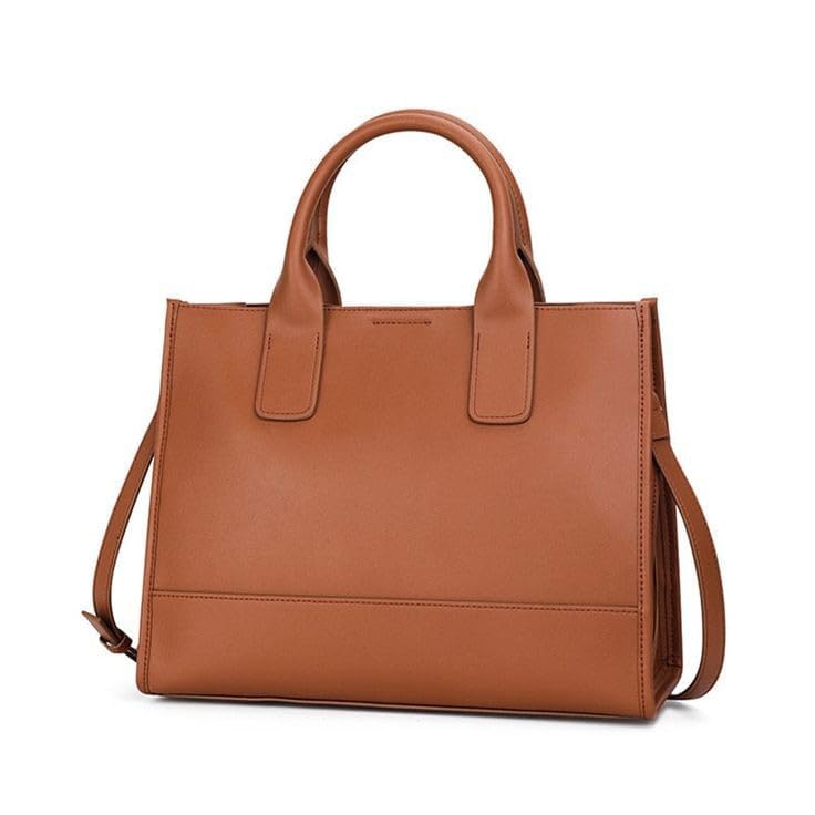 S A R Hand Work This, Soft Leather, Large-Capacity Tote Bag Is Simple, Versatile, And Practical. Its Multi-Layer Lining Makes It Suitable For Everyday Use,
