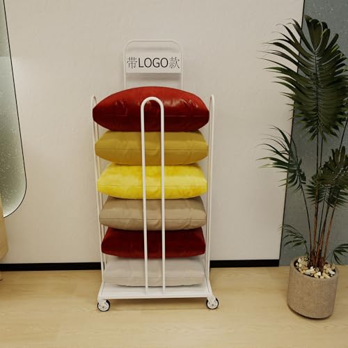 Porte-coussins sur pied pour canapé avec structure d'exposition verticale