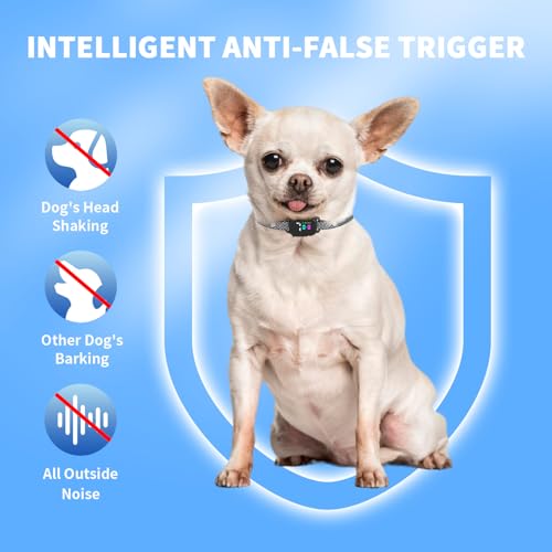 image for RICIVI Anti-Bark Collar for Small Dogs, No Shock Anti Barking Collars 