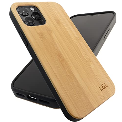 Wood Phone Case Bamboo Compatible with iPhone 13 Pro | Real Bamboo, Eco Friendly, Shockproof, Zero Waste, Protective Wood iPhone 13 Pro Case by Loam & Lore