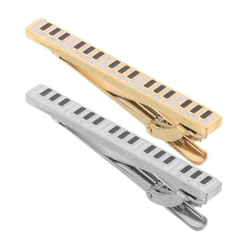 Pinzas para corbata de boda WOONEKY accesorios masculinos de traje pack de 2