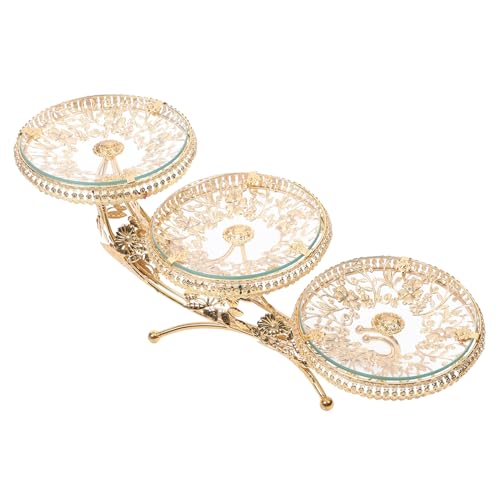 1pc Glass Fruit Bowl Dessert Holder Candy Cake Tray Dessert Display Tray Dessert Storage Tray Fruit Display Plate Decorative Dessert Tray Pastry Plate Cupcake Holder Fruit Plate