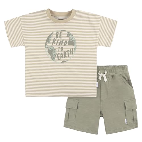 Image of Gerber Baby Boys' Toddler T-shirt and Short Set
