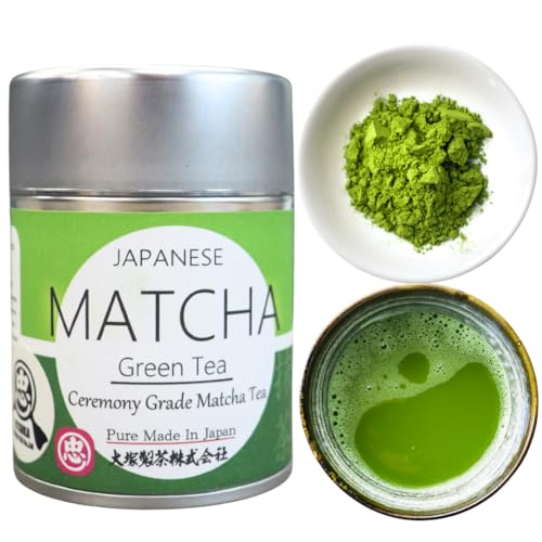 Otsuka Green Tea Co - Ceremonial Matcha Powder - First Harvest Ceremonial Grade Matcha Powder - Made in Shizuoka Prefecture Kakegawa City Japan (Small 30g)