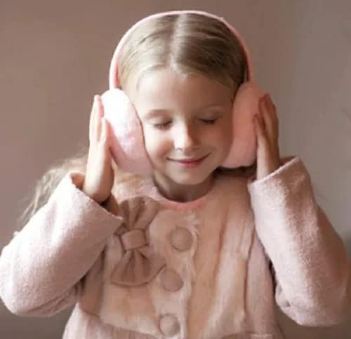 Image of Girl Winter Earmuffs Outdoor Wear Soft Faux Fur Plush Ear Warmer Minnie Design Windproof Woolen Warm Ear Muff Men & Women (Freesize)