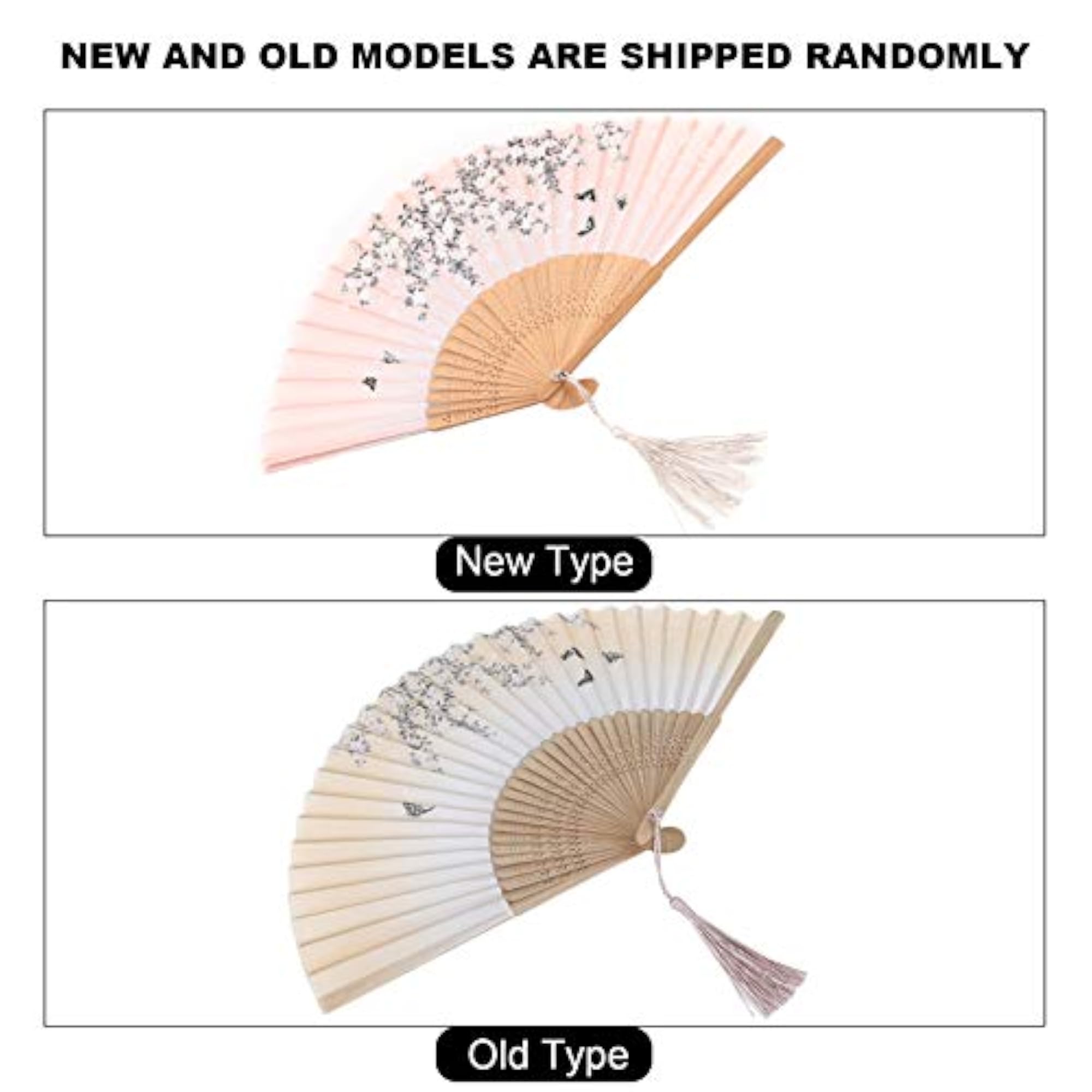 Lave Folding Hand Fan, Durable Bamboo Fan for Performances