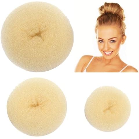 Styla Hair 3 Piezas para Moños de Pelo de Donut Rubio Cover