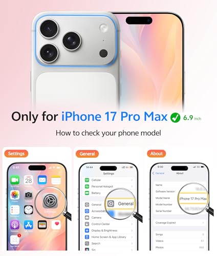 Image of FNTCASE for iPhone 17 Pro-Max Case: [Compatible with Magsafe] Translucent Matte Cases with [Full Camera Protection] [Screen Protector] Military Grade Shockproof Protective Phone Cover - Light Pink
