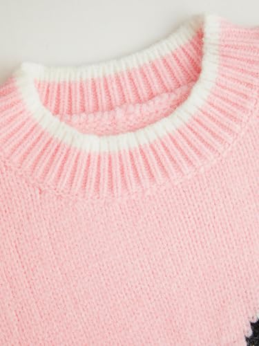 Image of CIDER Women's Fall Sweaters Long Sleeve Cute Sweaters Bear Graphic Crewneck Soft Knit Casual Cropped Pullover