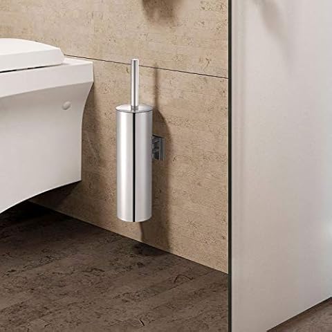 Stainless Steel Wall Mounted Bathroom WC Toilet Brush and Holder Cover