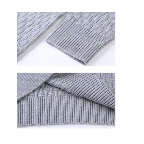 Mens V Neck Sweater Solid Color Long Sleeve Slim Fit Pullover Fall Winter Business Knitting Sweater3