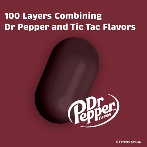 Tic Tac Dr Pepper, Pocket-sized Mints, Dr Pepper Flavored On-the-Go Refreshment, Bulk 8 pack, 3.4 oz Each - image 2