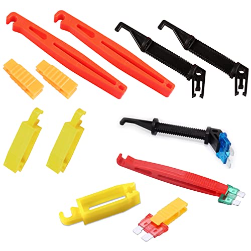 Pince à Fusibles Voiture Mini Pince à Fusible Auto en Plastique Voiture Extracteurs de Fusibles Mini Clip pour Pince à Fusible Auto Outil de Insertion Pince Spéciale Outillage de Automobile 12 Pcs Cover