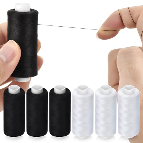 Kit de 6 hilos de coser, 400 yardas cada rollo miniatura 4