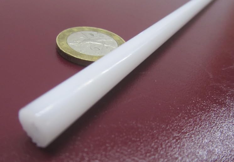 Miniatura 8 de Delrin - Tubo redondo de acetal POM blanco de 0.250 pulgadas de diámetro exterior de gran tamaño x 0.125 pulgadas de diámetro interior x 116