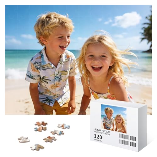 TPODIO Rompecabezas Personalizado de Madera con Foto, 120 Piezas, Horizontal miniatura 1