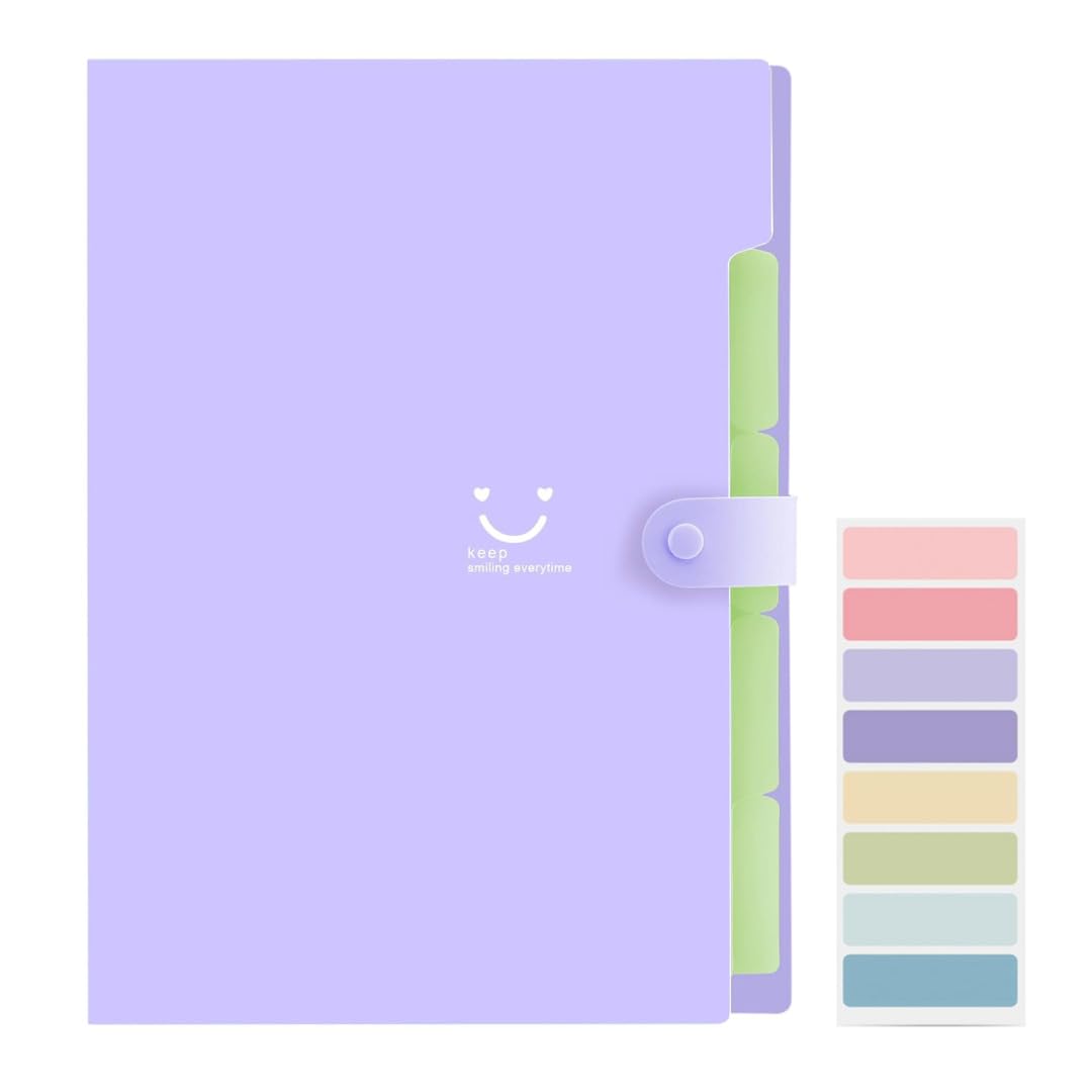 Corslet 2 portadocumenti formato A4, con 5 tasche, portadocumenti con 4 scomparti, organizer per carta, ufficio, scuola, portadocumenti, con etichette, file manager