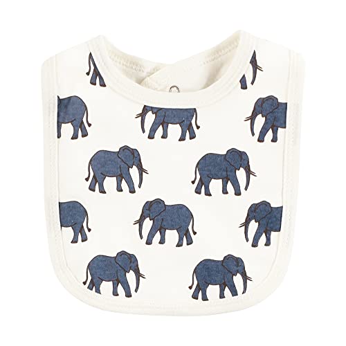 Image of Touched by Nature Unisex Baby Organic Cotton Bibs, Classic Safari Animals, One Size