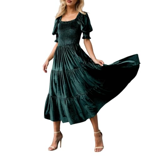 Robe en velours grande taille pour femme avec coupe haute flatteuse