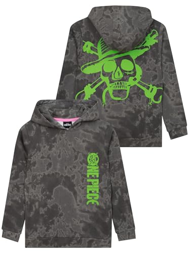 One Piece Sudadera Niños, Sudadera con Capucha, Ropa Anime, Jersey Niño, Gris 11-12 Años