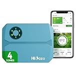 HiOazo WiFi Sprinkler System Controller 4-Zone, Irrigation Controller with Automatic Weather-Based Watering (2025 New Version)