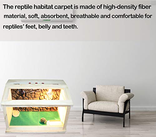 Hercocci Reptile Carpet, 39’’ X 20’’ Terrarium Bedding Substrate Liner Reptile Cage Mat Supplies For Bearded Dragon Lizard Tortoise Leopard Gecko Snake thumb #4