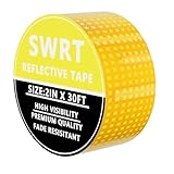 SWRT Reflective Tape 2 Inch x 30 Feet DOT-C2 Shining Star Fade Resistant Yellow Reflective Tape Outdoor Waterproof Strong Adhesive Safety Warning Tape Reflector Conspicuity Tape for Trailer Truck Bike