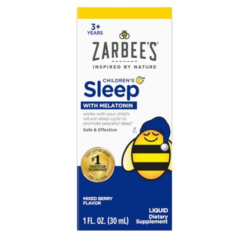 Zarbee's Kids Melatonin Sleep Supplement Liquid, 1mg Melatonin, 1 fl oz - image 1
