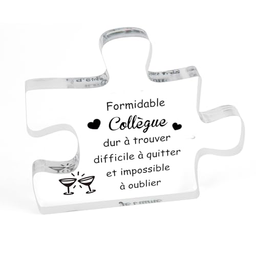 Hisxierng Cadeau Collegue De Travail Femme Acrylique Puzzle Cadeau Collegue De Travail Cadeaux Depart Collègue De Travail Cadeaux Noel Saint Valentin Eid Paques pour Collègue