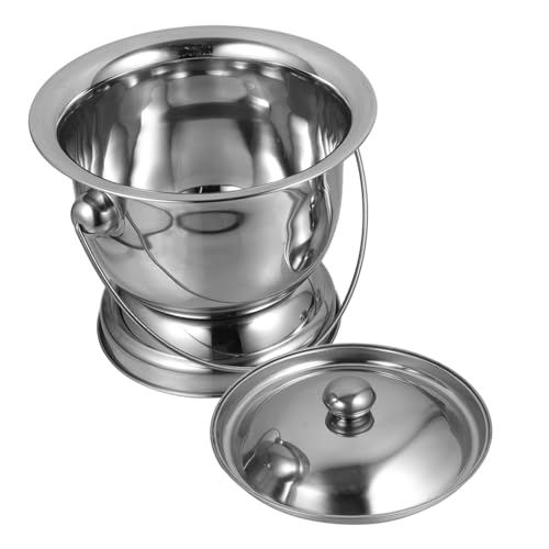 TOVINANNA Old People Bedside Urinal Easy to and Girls Potty Seat Stainless Steel Commode Bucket