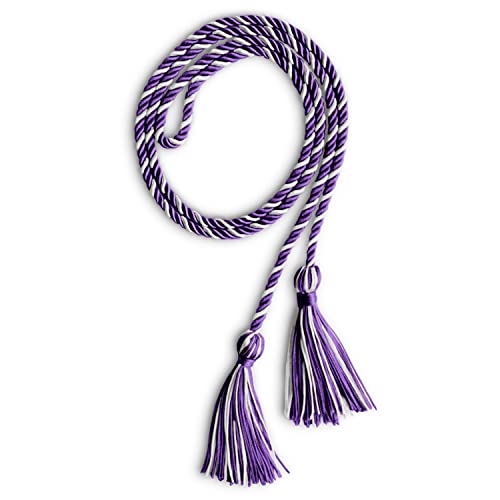 Image of Endea Graduation Single Honor Cord Two-Color (Purple /White)