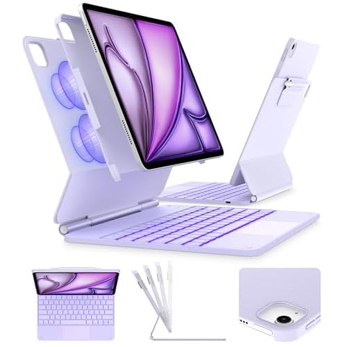 typecase Edge+ Keyboard Case for iPad Air 13"(M4/M3/M2, 2026/2025/2024) & iPad Pro 12.9"(3/4/5/6th Gen),Ultra-Slim Detachable Case,Portrait &Typing Mo